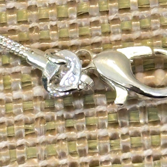 925 Sterling Silver Pendant W/Dyed Blue Agate Stone/Bead & 3 small Cz’s Above. - Picture 4 of 16